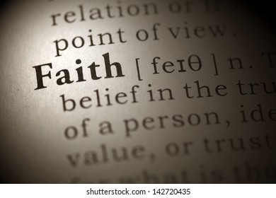 Dictionary Definition Of The Word Faith. Fake Dictionary 