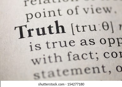 Dictionary Definition Of The Word Truth. 