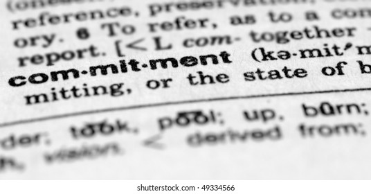 Dictionary Entry For Commitment