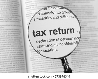 Dictionary highlighting Tax return