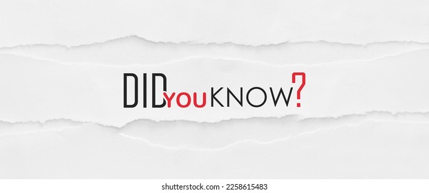 did you know sign on white background