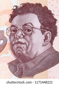 Diego Rivera, A Portrait From Mexican Money 
