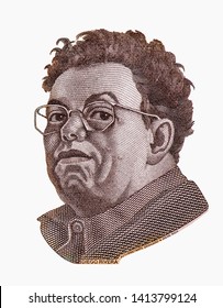 Diego Rivera Portrait From Mexico Banknotes. 