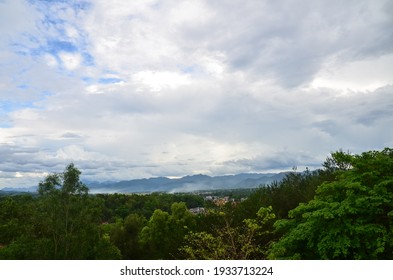 Dien Bien Phu City View From D1 Hill. A Famous Historic Site Of The Battle Of Dien Bien Phu.