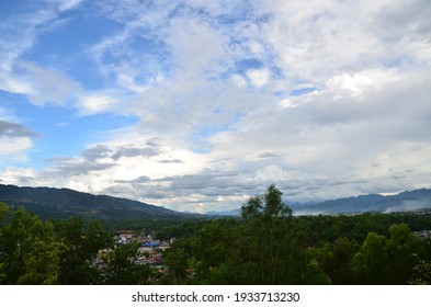 Dien Bien Phu City View From D1 Hill. A Famous Historic Site Of The Battle Of Dien Bien Phu.