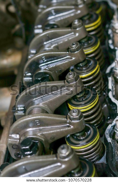 diesel engine valve\
close-up