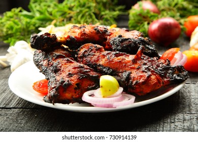Diet food concept- tandoori meat Indian recipe.