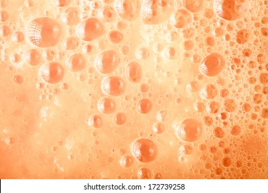 Diet Healthy Nutrition. Fresh Fruits Juice Background Texture. Orange Water Bubbles. Macro