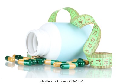 Diet Pills And Measuring Tape