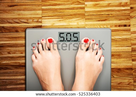 Diet problems concept with weight scale spelling SOS