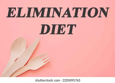 Diet Text On Flat Lay Background Elimination Diet