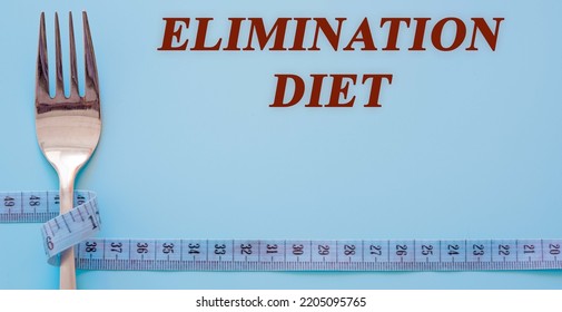 Diet Text On Flat Lay Background Elimination Diet