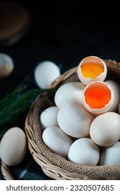 the difference between omega 3 eggs and regular eggs, the eggs with orange egg yolk is contain more omega 3 than regular egg yolk