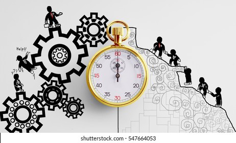 The differences between leadership vs boss in competition with gold pocket watch - competition, leadership, business and finance concept - Powered by Shutterstock