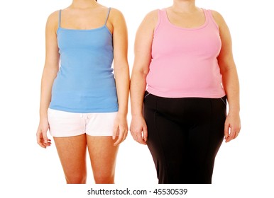 Different Body Shapes Isolated Over White