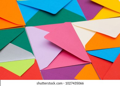 Different Colored Envelopes On The Table