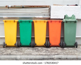 Different Colored Recycle Garbage Trash Bins Stock Photo (Edit Now ...