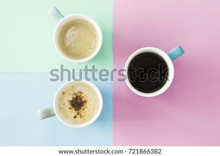 Different cups of coffee