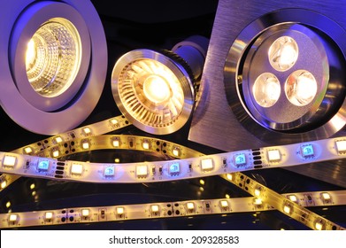 different current LEDs-technologies in one picture