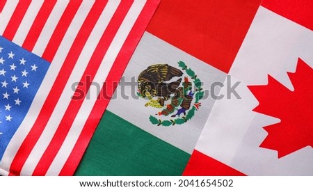 Different flags as background, closeup