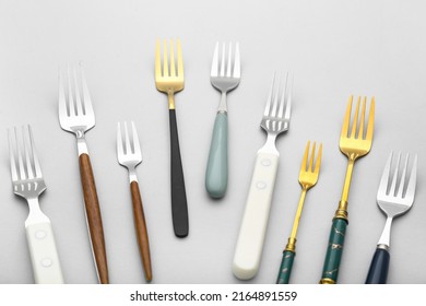 Different Forks On Light Background