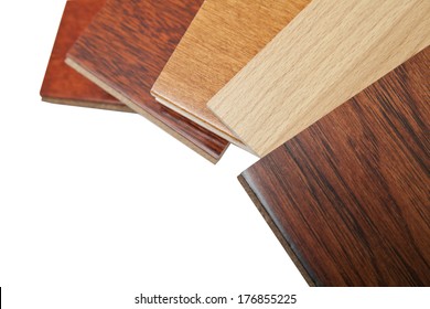 Different Kind Of Hardwood Flooring Samples With Copy Space