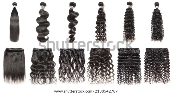 Different kinds of natural black color human hair\
weaves extensions\
bundles