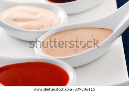 Similar – Image, Stock Photo Mayo Ketchup Mayo