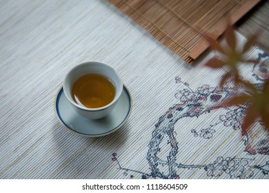 Different kinds of tea varieties displayed in Chinese tea ceremony