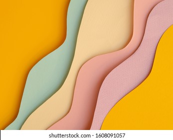 Different layers of abstract paper waves 