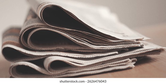  Different newspapers on the table