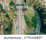 A different perspective of Raposo Tavares highway in Sao Paulo - Brazil.