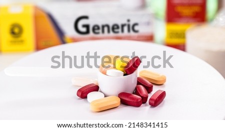 different pills and boxes of generic medicine, have the same characteristics and produce the same effects in the body as a branded medicine