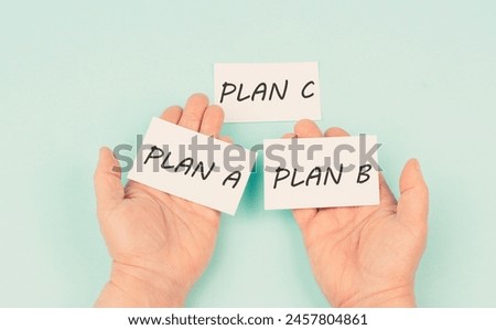 Different plan a or b option, taking opportunity, making a decision, planning for future, business strategy, failure analysis
