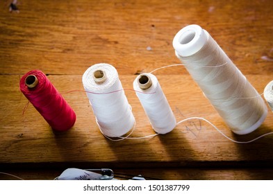 different reels on the table