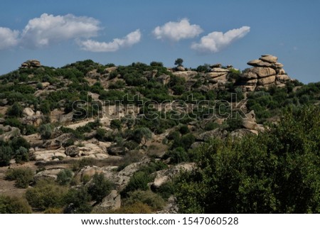 different rock formations in the aegean region