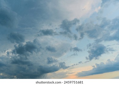 different shapes of clouds in the sky
