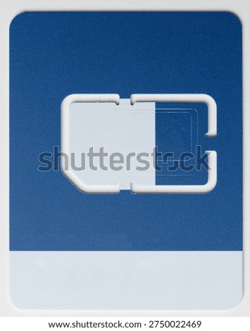 Different size Sim chip in plastic sheet close up view