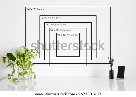 Different Sized Wall Poster Frame Mockups