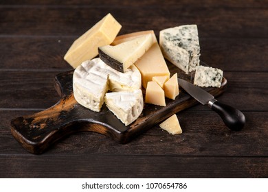 Different Types Cheeses Slices Cheese Brie Stock Photo 1378321787 ...