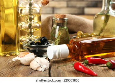 Different Sorts Of Cooking Oil, Close-up