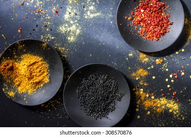 Different Spices on a Table