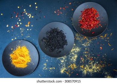 Different Spices on a Table