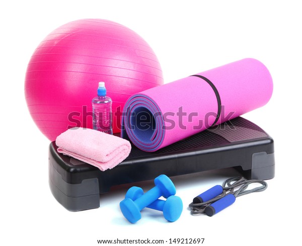 Different Tools Fitness Isolated On White Stock Photo 149212697 ...