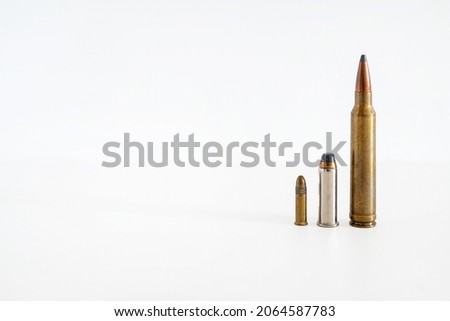 Different type of bullets isolated over a white background, three bullets.