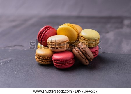 Similar – Image, Stock Photo colorful baked macarons almond flour