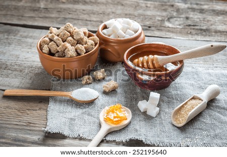 Different types and forms of sugar