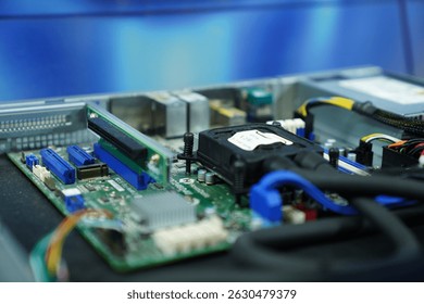 different types of microprocessors, chips, integrated CPU, and various small components 