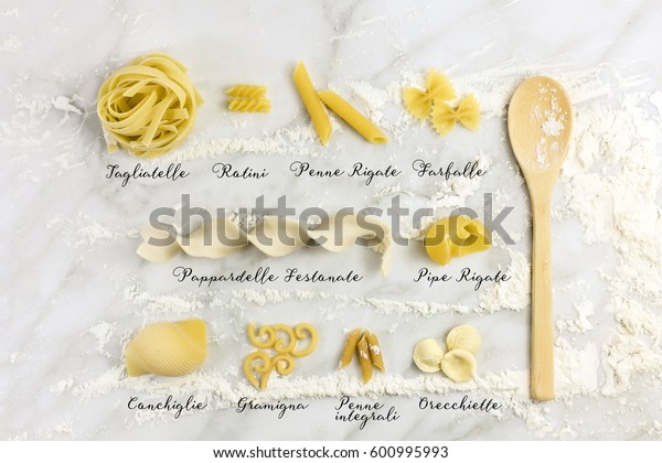 different types of pasta shapes and names
