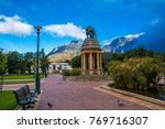 Different view of Cape Town: Table Mountain and Devil´s Peak from Company´s Garden in Cape Town, South Africa.